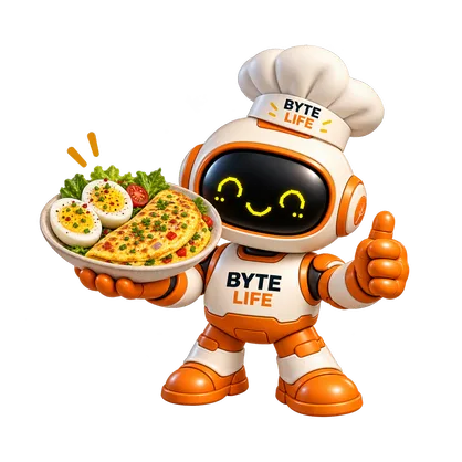 Egg BYTE holding a plate of boiled eggs