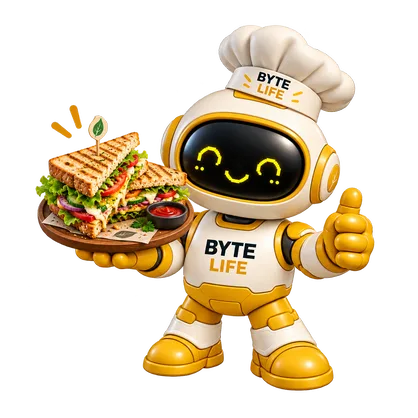Sandwich BYTE holding a tray of grilled sandwiches